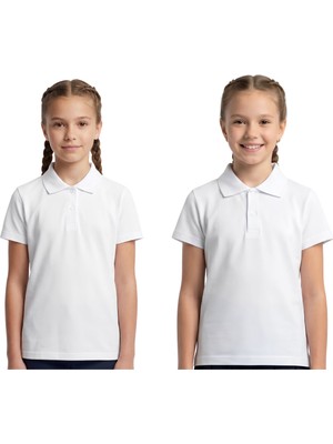 Modanino 2'li T-Shirt -%100 Pamuk ve Okul Tarz- Kız Çocuk 5-16 Yaş 12727AT