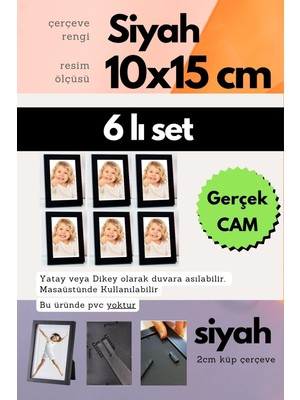 Empressco 20MM 6'lı 10X15 cm Fotoğraf Çerçevesi, Ayaklı Veya Duvara Asma