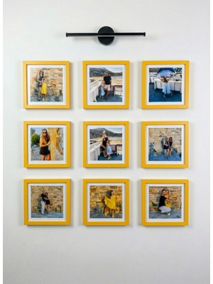 Empressco Renkli Ahşap Kare Fotoğraf Çerçeve Seti, 20X20 Cm, Duvar Dekoru
