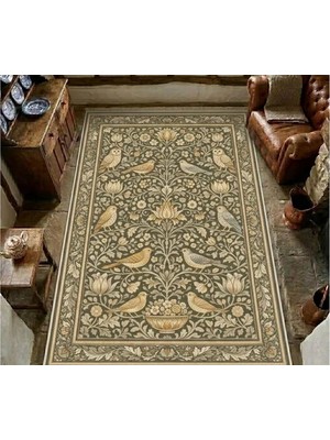 Vivense Bej Baykuş Dokuma Taban Halı, 578 Yng 100X150 cm