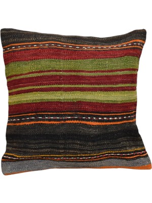 Kilim Antik El Dokuma Kilim Kırlent Yastık Kılıfı 1470 - Yeni - Çok Renkli