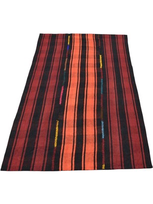 Kilim Antik El Dokuma Ekoseli Sofra Yün Kilim 1664 - Yeni - Çok Renkli