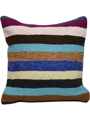 Kilim Antik El Dokuma Kilim Kırlent Yastık Kılıfı 1469 - Yeni - Çok Renkli