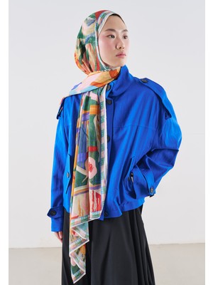 Fresh Scarfs Floral Fiesta Desen Rami Viskon Şal Yeşil