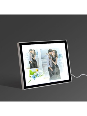 Empressco Ledli Çift Fotoğraf Alanlı Aynalı Şık Çerçeve, Dekoratif ve Modern Tasarım