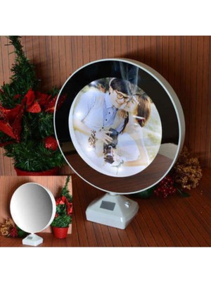 Empressco Yuvarlak LED Işıklı Sihirli Ayna Dekoratif Fotoğraf Çerçevesi