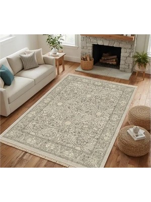 Vivense Vintage Çiçekler Dokuma Taban Halı, 564 Yng 100X150 cm
