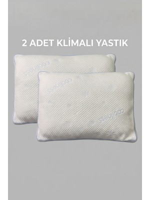 Gön Ev ve Otel Tekstili Klimalı Silikon Yastık 2'li Paket 50X70 cm Nefes Alan Uyku Yastığı