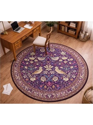 Vivense Mor Bülbül Dokuma Taban Halı, 603 Yng 150X150 cm
