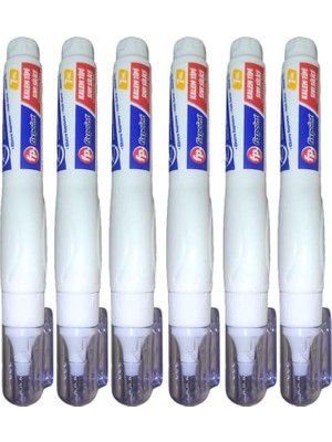 Kalem Daksil 6 Adet Fixpoint Sıvı Düzeltme Kalemi Tükenmez Pilot Kalem Mürekkep Kapatıcı Silici Örtücü Yazı Düzeltici