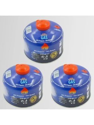 Golf Gaz Kartuşu 3 Adet, 230 gr Bütan Propan