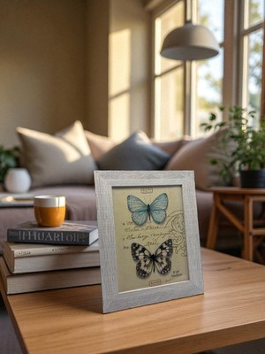 Empressco 15X20 cm Gri Camlı Dekoratif Kontrast Fotoğraf ve Anı Çerçevesi