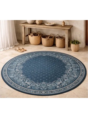 Vivense Navy Blue Dokuma Taban Halı, 560 Yng 100X100 cm