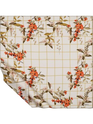 İpekevi Ipekevi Ikebana Tivil Ipek Eşarp 01948-KREM