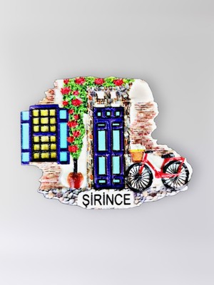 Mundy Şirince Polyester Kabartmalı Magnet 7 x 5,5 cm Dekoratif Hediyelik Buzdolabı Süsü (KOD:1506)