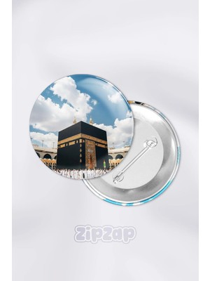 Zipzap Kabe Kutsal Topraklar Çanta Süsü Rozet Iğneli Buton Rozet Seti (1 Adet)