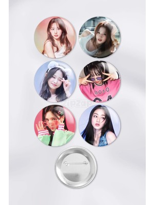 Zipzap Twıce Çanta Süsü Rozet Iğneli Buton Rozet Seti (6 Adet) Nayeon Sana Tzuyu Momo Mina Jihyo