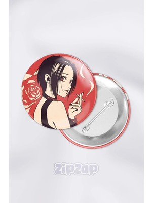 Zipzap Nana Osaki Black Stones Çanta Süsü Rozet Iğneli Buton Rozet Seti (1 Adet)