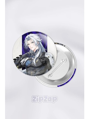 Zipzap Calcharo Wuthering Waves Gacha Çanta Süsü Rozet Iğneli Buton Rozet Seti (1 Adet)