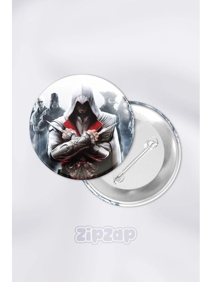 Zipzap Assassin's Creed Video Oyun Bilgisayar Oyunu Çanta Süsü Rozet Iğneli Buton Rozet Seti (1 Adet)