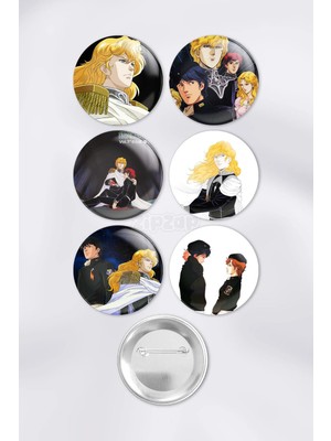 Zipzap Legend Of The Galactic Heroes Ginga Eiyuu Densetsu Çanta Süsü Rozet Iğneli Buton Rozet Seti (6 Adet)