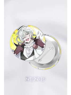 Zipzap Nikolai Gogol Bungou Stray Dogs Çanta Süsü Rozet Iğneli Buton Rozet Seti (1 Adet)