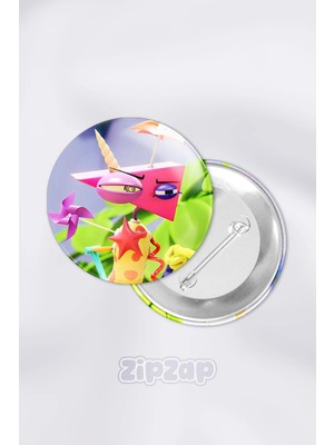 Zipzap Zooble- Tadc The Amazing Digital Circus Çanta Süsü Rozet Iğneli Buton Rozet Seti (1 Adet)