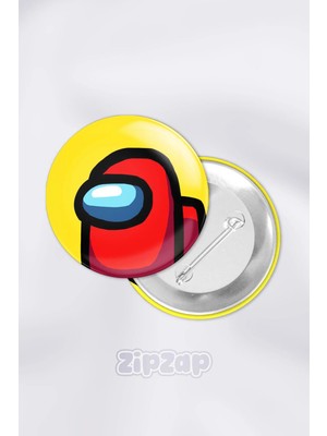 Zipzap Among Us Video Oyun Bilgisayar Oyunu Çanta Süsü Rozet Iğneli Buton Rozet Seti (1 Adet)
