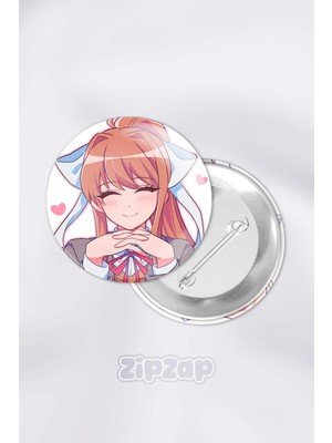 Zipzap Ddlc Doki Doki Literature Club Video Oyun Çanta Süsü Rozet Iğneli Buton Rozet Seti (1 Adet)
