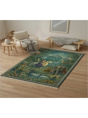 Vivense Şövalye ve Prenses Dokuma Taban Halı, 632 Yng 80X150 cm