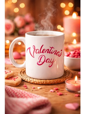 Bezos Valentine’s Day Porselen Kupa Model 3 – Aşk Temalı Özel Tasarım Kahve & Çay Kupası , Sevgililer Günü Hediyesi