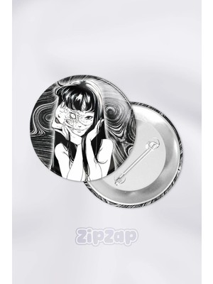 Zipzap Junji Ito Tomie Anime Manga Çanta Süsü Iğneli Buton Rozet Seti (1 Adet)