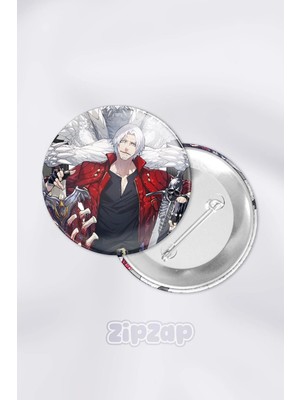 Zipzap Devil May Cry Video Oyun Bilgisayar Oyunu Çanta Süsü Rozet Iğneli Buton Rozet Seti (1 Adet)