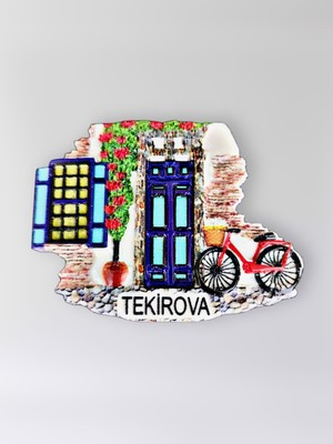 Mundy Tekirova Polyester Kabartmalı Magnet 7 x 5,5 cm Dekoratif Hediyelik Buzdolabı Süsü (KOD:1509)