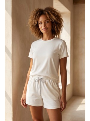 Katia & Bony Kadın Basic Modal Tişört Ekru