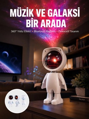 Sora Home Gün Batımı Projektör Lamba Astronot Görünümlü Dekoratif Masa Lambası Yeni Nesil