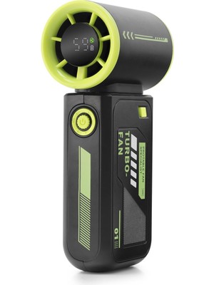 Twin Store Şarjlı Turbo Mini El Fanı Dijital Göstergeli N115