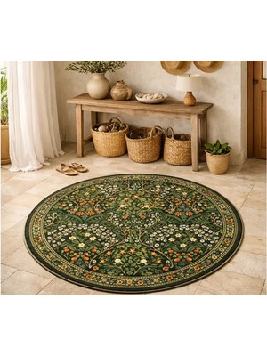 Vivense Orman Yaprakları Dokuma Taban Halı, 610 Yng 150X150 cm
