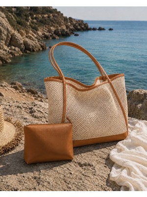 Victoria Valeria Summer Time Plaj Çantası + Değerli Eşya Çantası