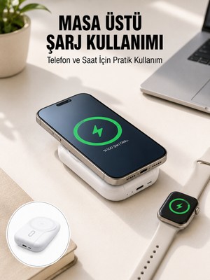 Teknoparkx Akıllı Saat ve Telefon Uyumlu 4’ü 1 Arada Powerbank 10000 Mah Yeni Nesil - Lisinya