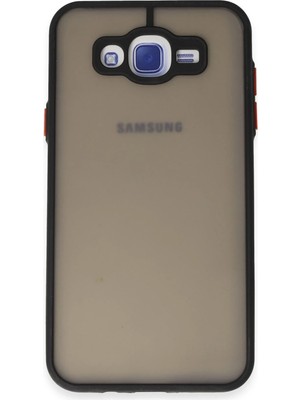 Muratech Newface  Galaxy J7 Kılıf Montreal Silikon Kapak - Siyah