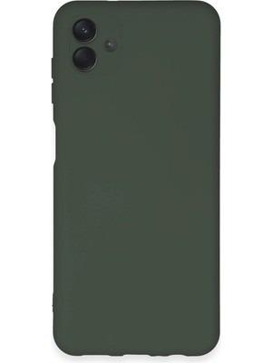 Muratech Newface  Galaxy A04E Kılıf Nano Içi Kadife Silikon - Koyu Yeşil