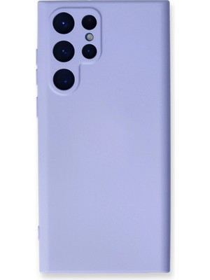 Muratech Newface  Galaxy S22 Ultra Kılıf Nano Içi Kadife Silikon - Lila