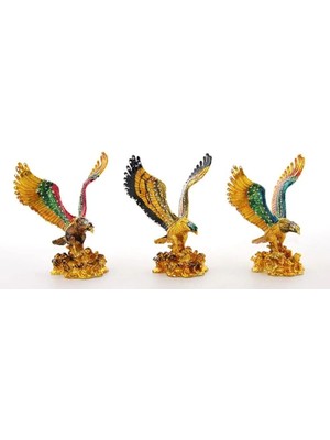 Mentra Online Swaroski Tekli Kartal Figürü Dekoratif Obje 15X14 cm