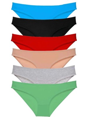 Modanı Seç 6 Adet Süper Eko Set Likralı Kadın Slip Külot Renk 2
