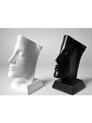 Mentra Online Dekoratif Polyester Yüz Tasarımı Dekoratif Obje 26X10 cm