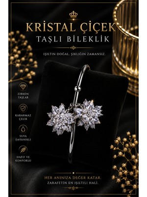 Kırkdabir Kristal Çiçek Taşlı Bileklik
