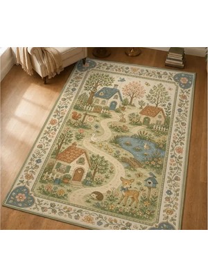 Vivense Sevimli Kırlar Dokulu Dokuma Taban Halı, 703 Yng 120X180 cm