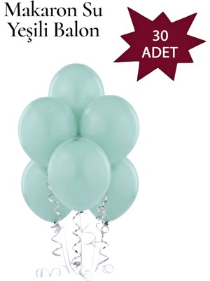Lotus Party Makaron Yeşil Balon - 30 Adet Bebe Yeşil Balon