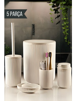 Empressco 5 Parça Banyo Seti, Şık ve Kullanışlı Banyo Aksesuarları